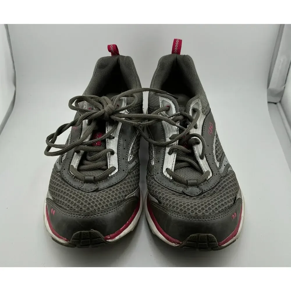 Ryka Cloudwalk Gray and Pink‎ Athletic Running Shoes Sneakers Women's Size 9.5